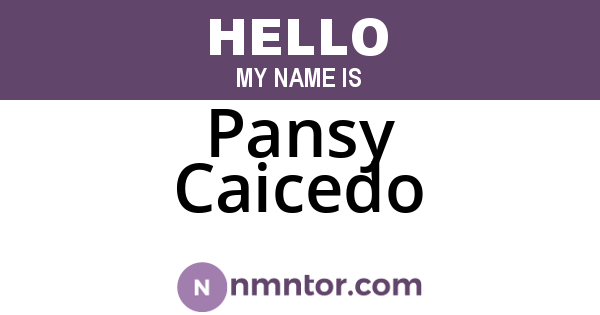Pansy Caicedo
