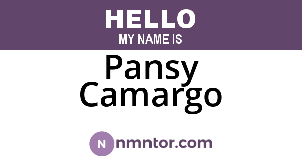 Pansy Camargo