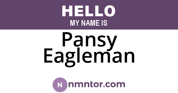 Pansy Eagleman
