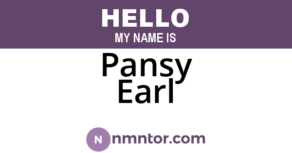 Pansy Earl