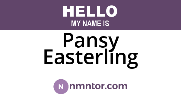 Pansy Easterling