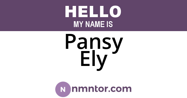 Pansy Ely