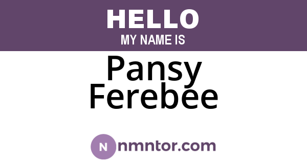 Pansy Ferebee