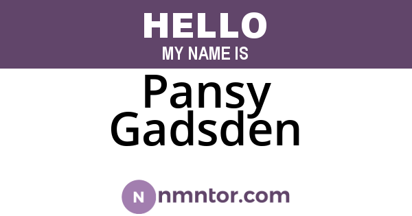 Pansy Gadsden