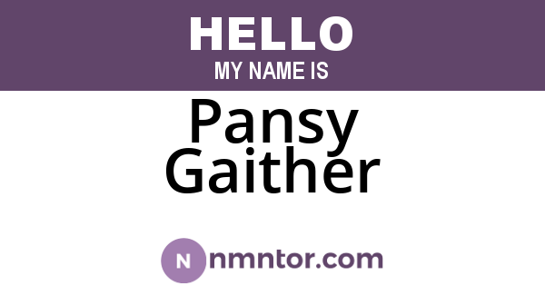 Pansy Gaither