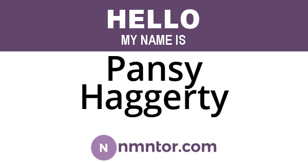 Pansy Haggerty