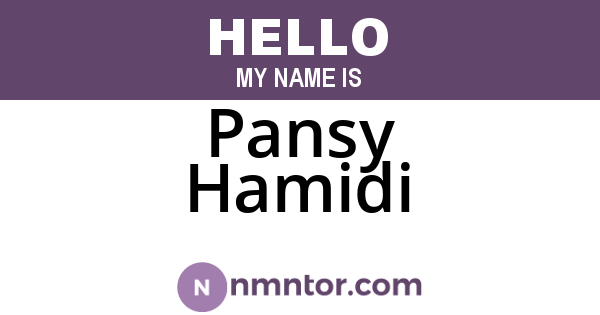 Pansy Hamidi