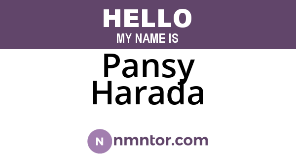 Pansy Harada