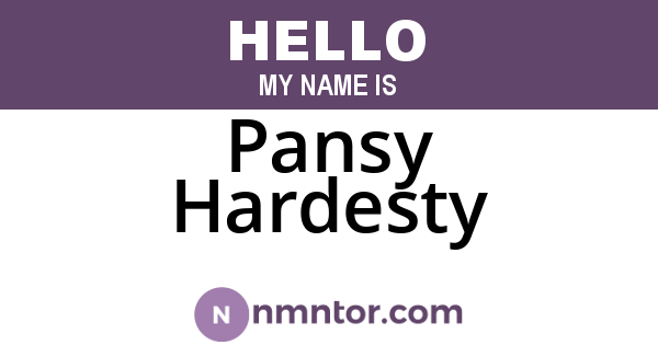 Pansy Hardesty