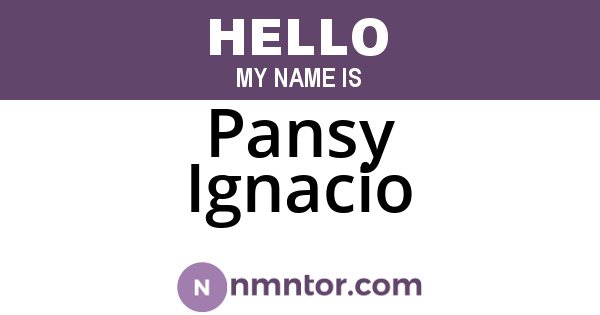 Pansy Ignacio