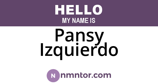 Pansy Izquierdo