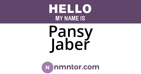 Pansy Jaber