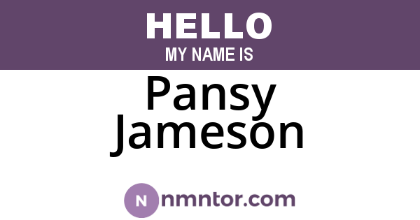 Pansy Jameson