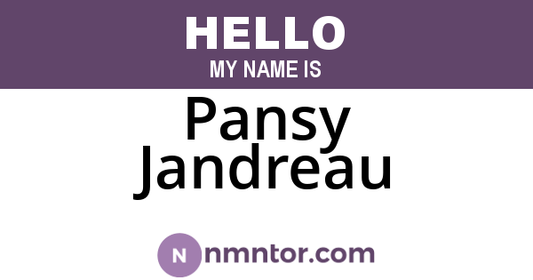 Pansy Jandreau