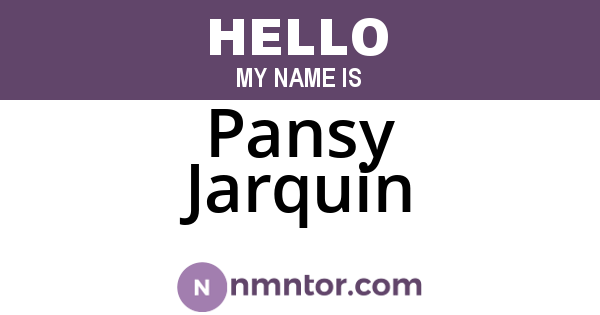 Pansy Jarquin