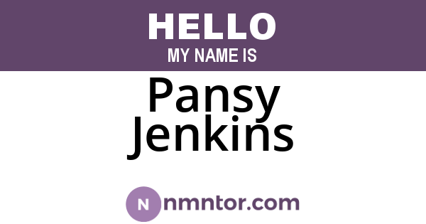 Pansy Jenkins