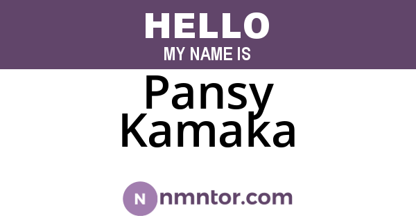 Pansy Kamaka