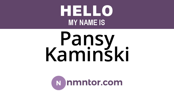 Pansy Kaminski