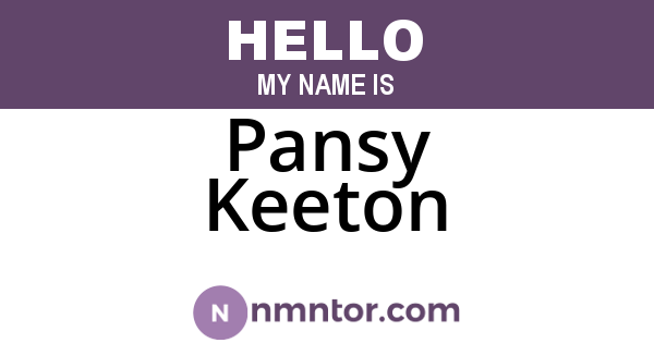 Pansy Keeton