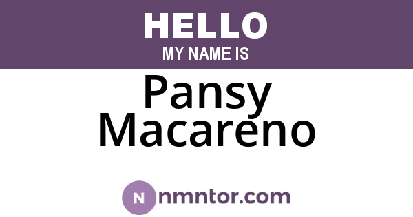 Pansy Macareno