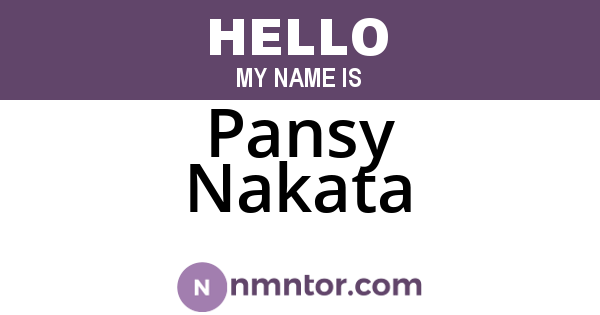 Pansy Nakata