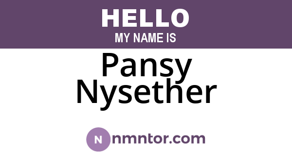 Pansy Nysether