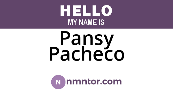 Pansy Pacheco