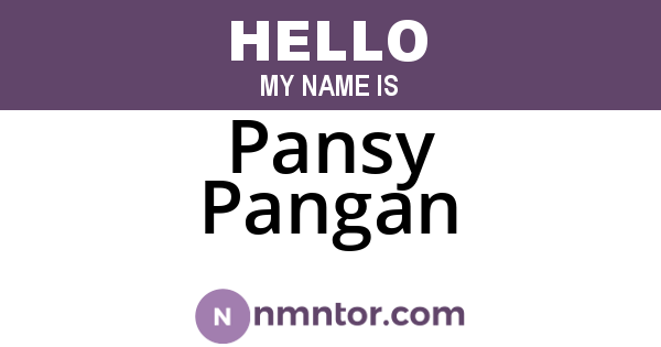 Pansy Pangan
