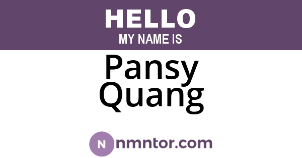 Pansy Quang