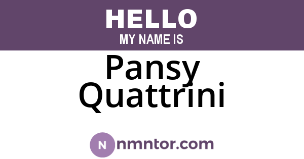 Pansy Quattrini