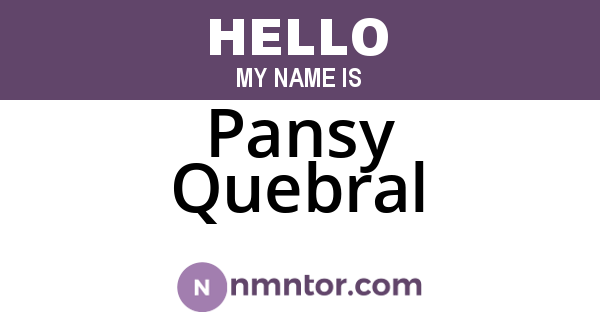 Pansy Quebral