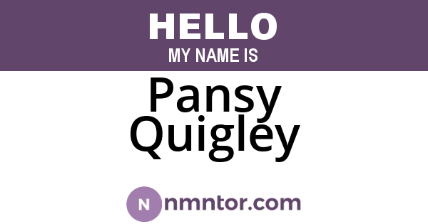 Pansy Quigley
