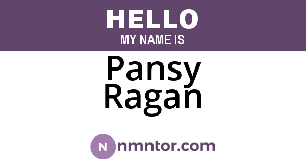 Pansy Ragan