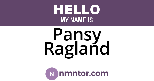 Pansy Ragland