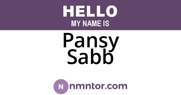Pansy Sabb