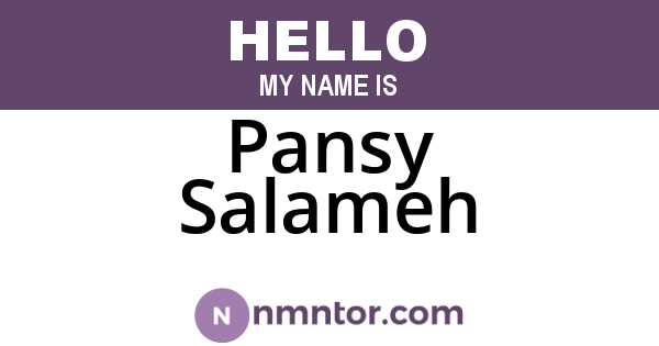 Pansy Salameh