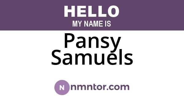 Pansy Samuels