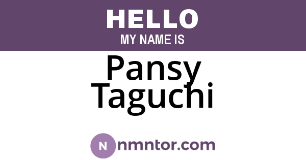 Pansy Taguchi