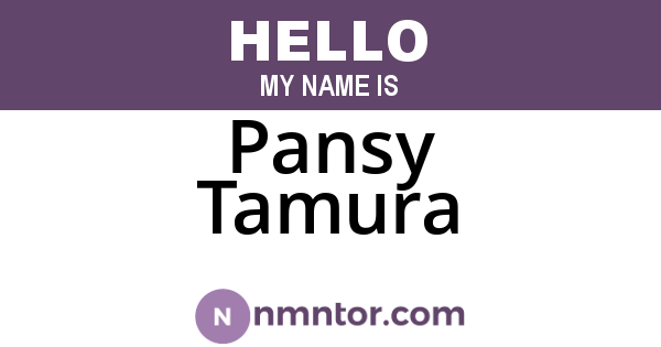 Pansy Tamura