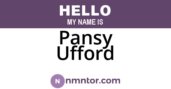 Pansy Ufford
