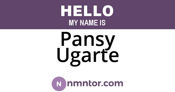 Pansy Ugarte