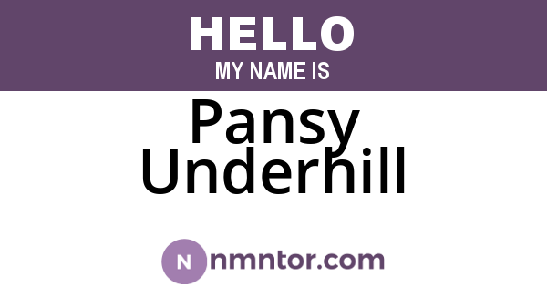 Pansy Underhill