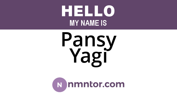 Pansy Yagi