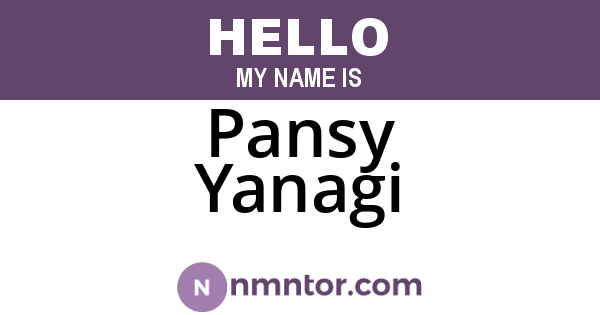 Pansy Yanagi