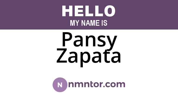 Pansy Zapata
