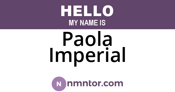 Paola Imperial