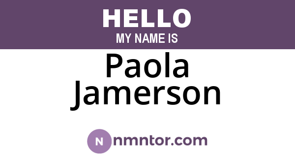 Paola Jamerson