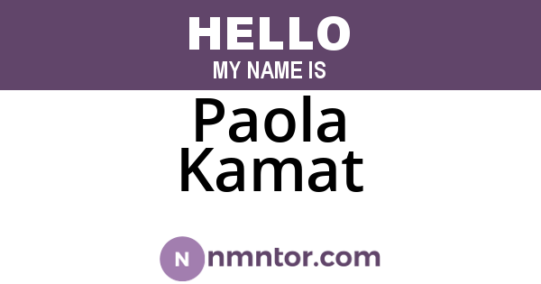 Paola Kamat