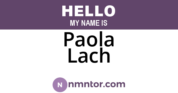 Paola Lach
