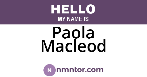 Paola Macleod